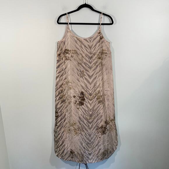 Eileen Fisher Onion Natural Dyed Adjustable Straps Silk Slip Dress Size PS - Picture 1 of 7